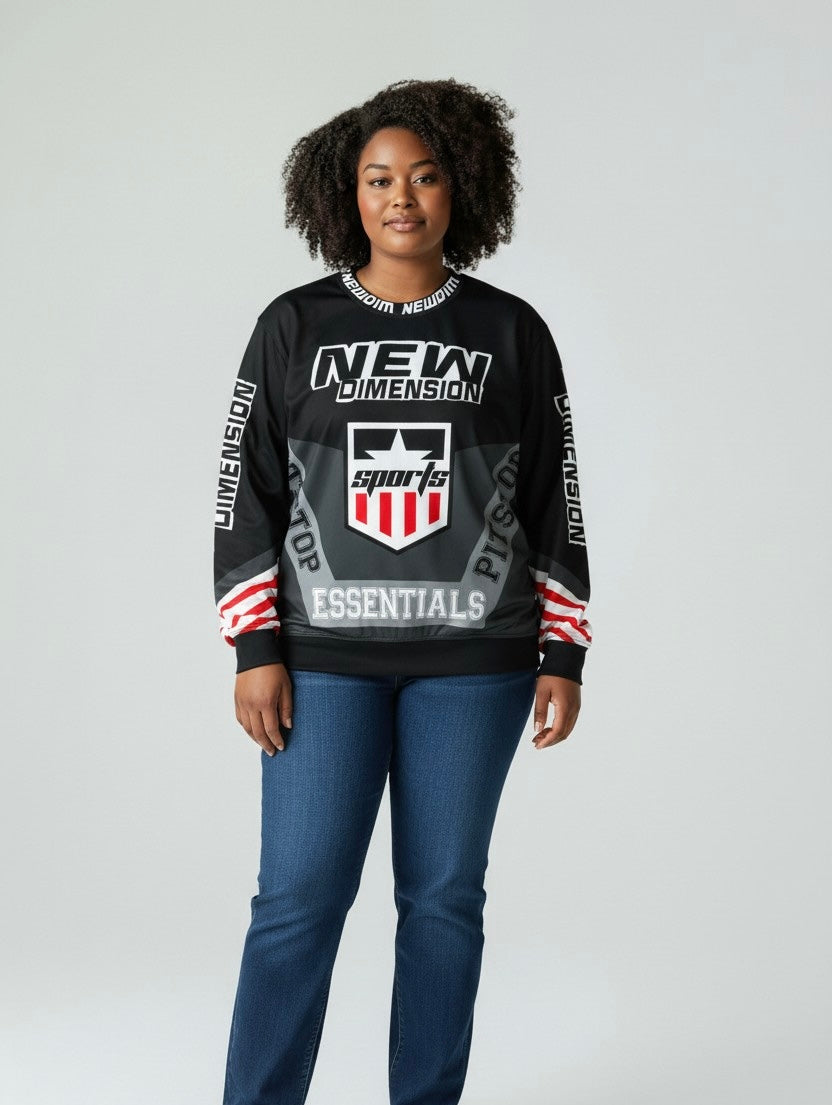 NDA Black/Red Racing Long Sleeve