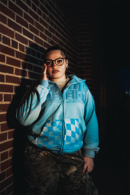 NDA Blue Racing Zip-Up Hoodie