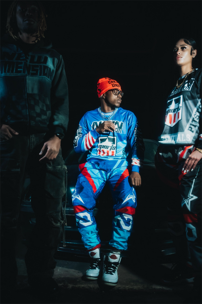 NDA Blue/Red Racing Track Pants
