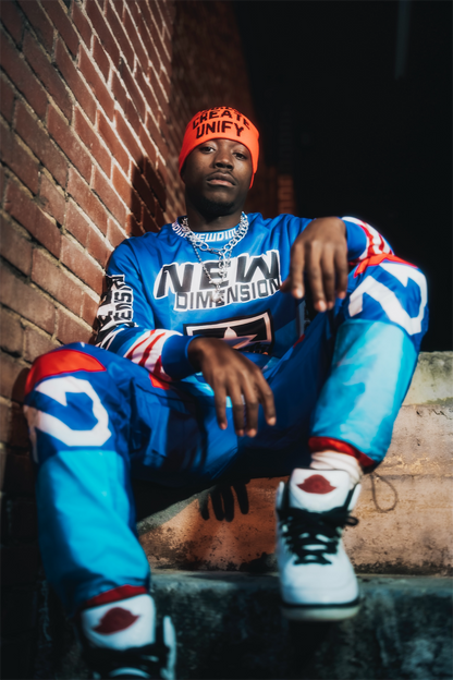 NDA Blue/Red Racing Track Pants