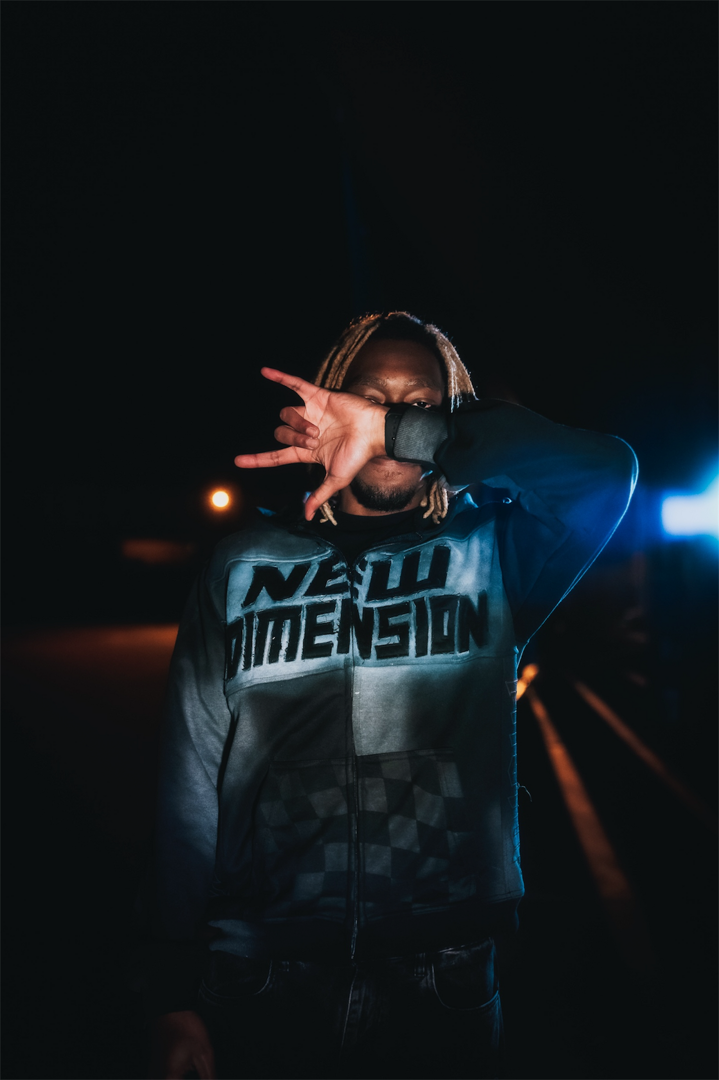 NDA Black Racing Zip-Up Hoodie