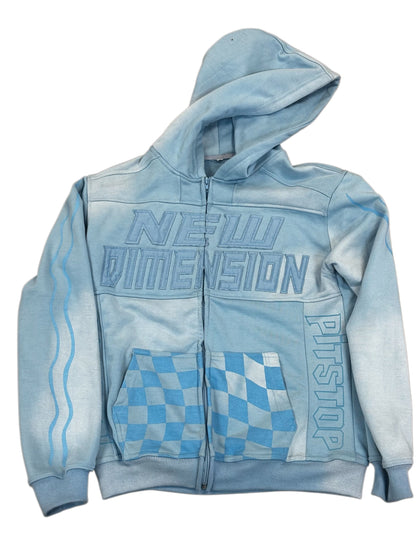 NDA Blue Racing Zip-Up Hoodie