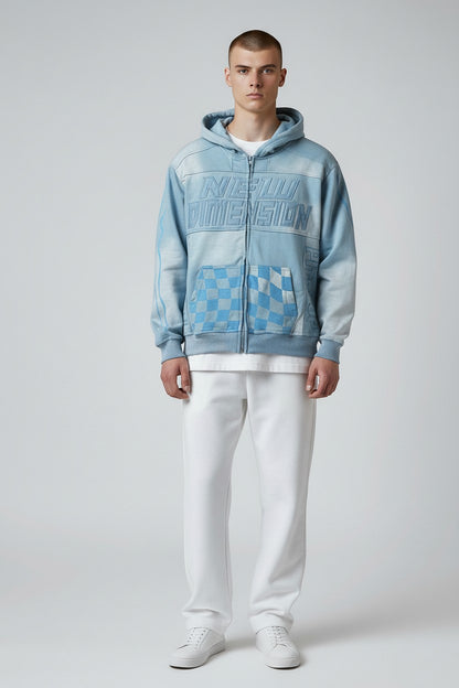 NDA Blue Racing Zip-Up Hoodie
